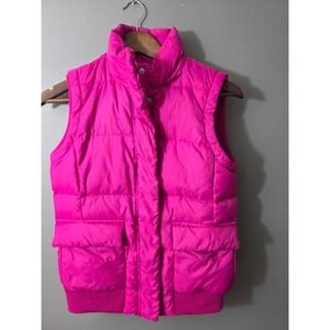 Gap Womens Hot Pink Quilted Puffer Vest Down XS